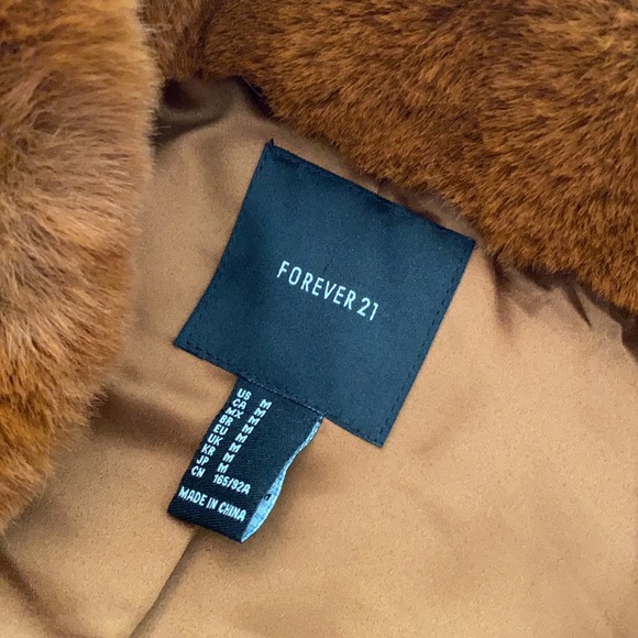 Forever 21 Fuzzy Coat - Picture 3 of 3